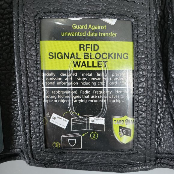 NEW Men's Black Leather Long Motorcylce Biker Chain RFID Wallet in BOX NEW - Picture 10 of 12